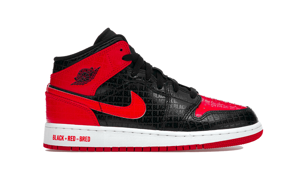 Jordan 1 Mid Bred Text (GS)